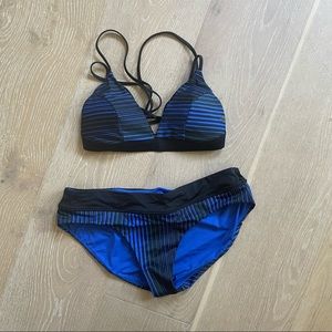 Lululemon Bikini striped swim suit bikini